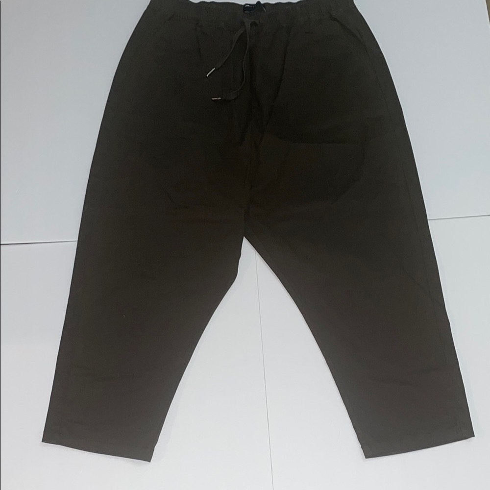 ASOS Brown Relaxed Fit Cropped Trousers
